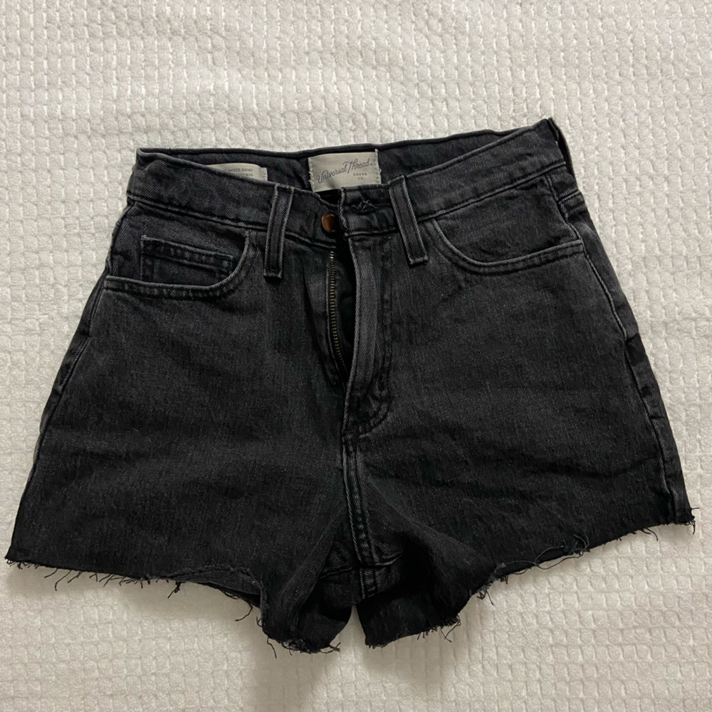 Universal Thread Black Jean Shorts Size 0